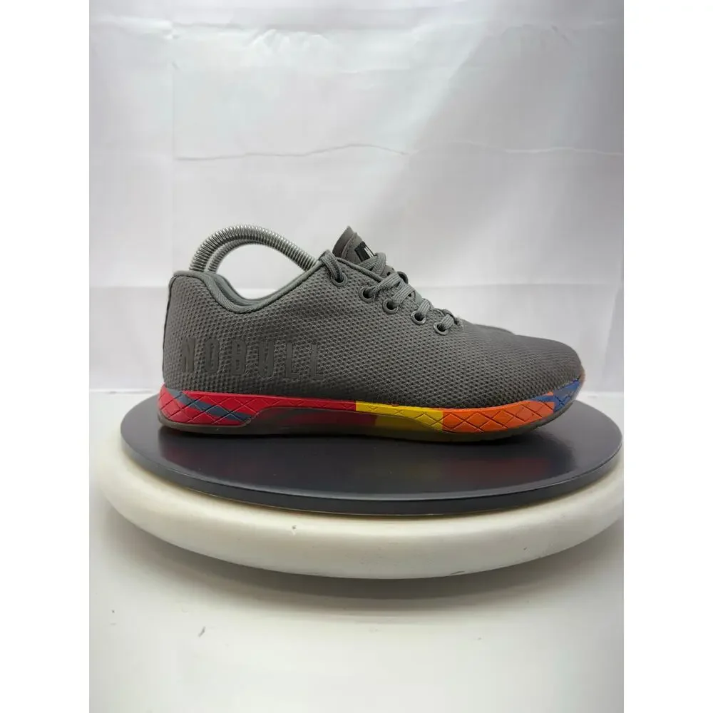NOBULL Outwork Dark Gray Lightning Rainbow Womens Sz 9 Running Superfabric Shoes